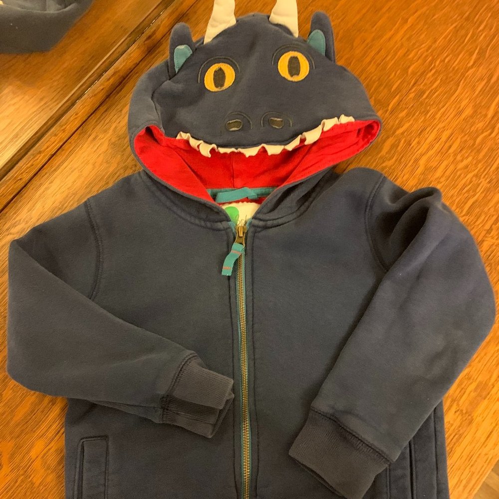 Mini Boden Dragon Hoodie Jacket Sz 5-6